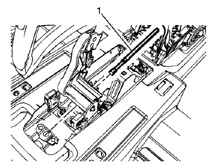 Fig. 21: Front Parking Brake Cable