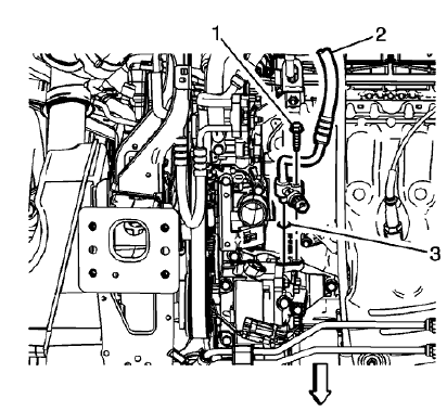 Fig. 24: Air Conditioning Condenser Hose Assembly