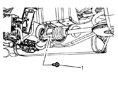 Fig. 34: Wheel Drive Shaft Bolts