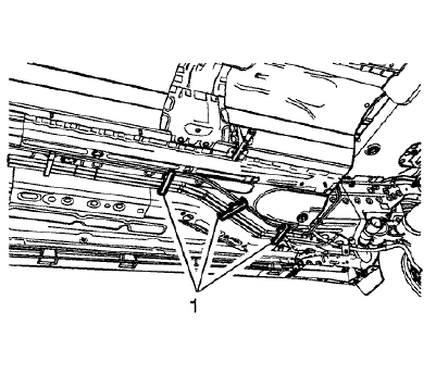 Fig. 133: Rear Floor Retaining Clips
