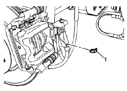 Fig. 28: Parking Brake Cable Retainer