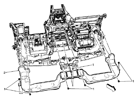 Fig. 83: Instrument Panel Outer Air Outlet Duct (Encore)