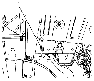 Fig. 136: Right Rear Rail Retaining Clips