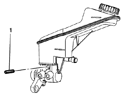 Fig. 10: Brake Master Cylinder Reservoir Roll Pin