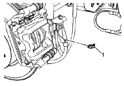 Fig. 40: Parking Brake Cable Retainer