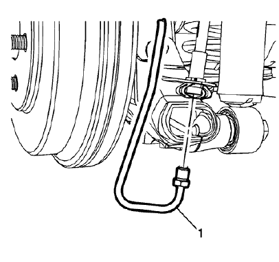 Fig. 148: Rear Brake Rear Pipe Fitting And Rear Brake Hose