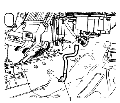 Fig. 48: HVAC Module Assembly Drain Tube