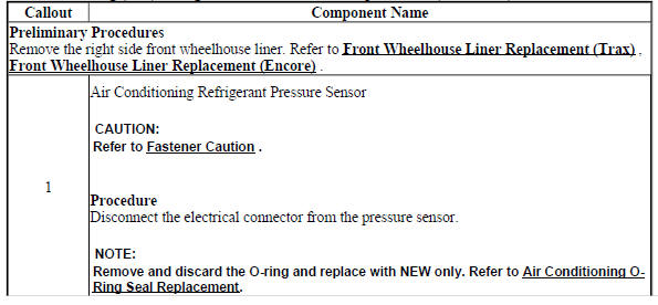 Air Conditioning (A/C) Refrigerant Pressure Sensor Replacement (LUJ, LUV)
