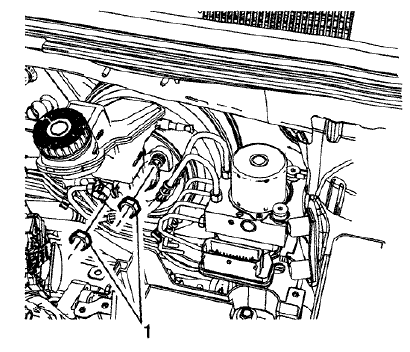 Fig. 22: Brake Master Cylinder And Nuts