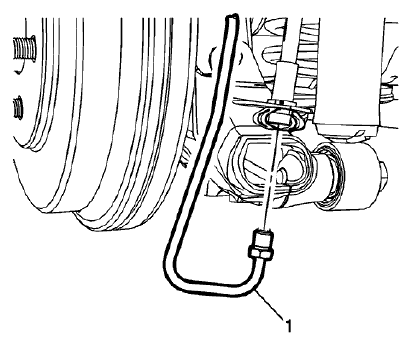 Fig. 151: Rear Brake Rear Pipe Fitting And Rear Brake Hose