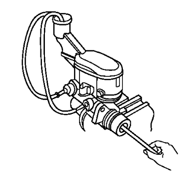 Fig. 26: Depressing And Releasing Primary Piston