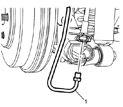 Fig. 154: Rear Brake Rear Pipe Fitting And Rear Brake Hose