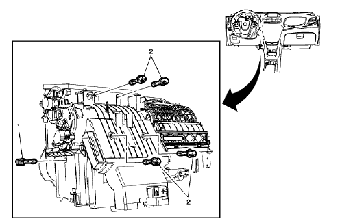 Fig. 40: Air Conditioning Evaporator Temperature Sensor (5 Sensor RPO CJ2 LHD)