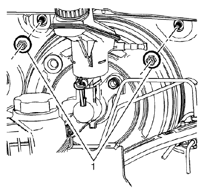 Fig. 30: Brake Pedal Assembly Upper Nuts
