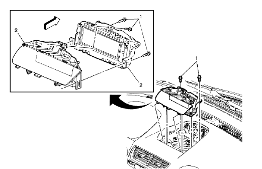 Fig. 70: Instrument Panel Upper Trim Panel Bracket
