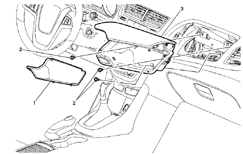 Fig. 72: Instrument Panel Upper Compartment