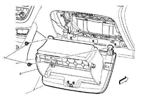 Fig. 73: Instrument Panel Compartment