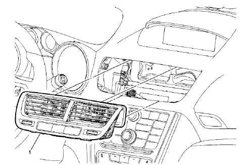 Fig. 74: Instrument Panel Center Air Outlet