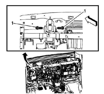 Fig. 117: Instrument Panel Tie Bar Assembly And Brake Pedal Bracket