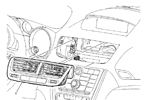 Fig. 86: Instrument Panel Center Air Outlet