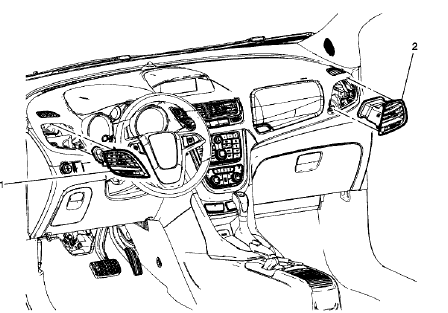Fig. 87: Instrument Panel Outer Air Outlet