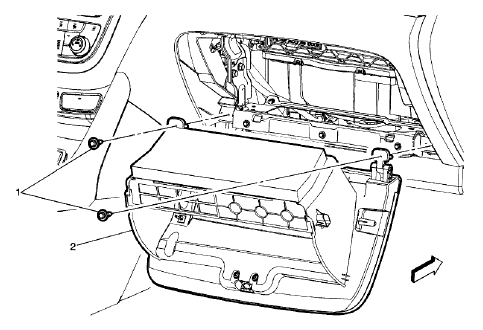 Fig. 88: Instrument Panel Compartment