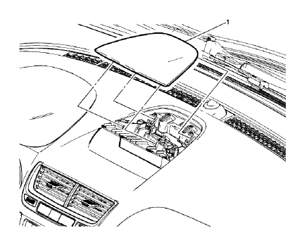 Fig. 20: Instrument Panel Upper Trim Panel Cover