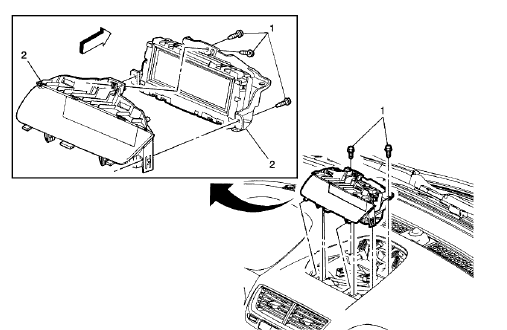 Fig. 91: Instrument Panel Upper Trim Panel Bracket