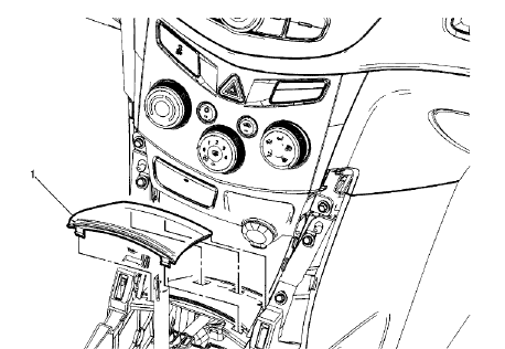 Fig. 127: Front Floor Console Compartment Liner