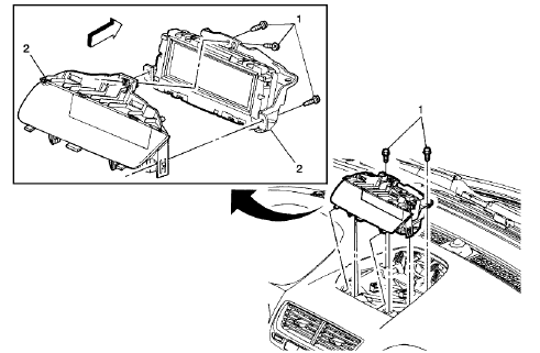 Fig. 22: Instrument Panel Upper Trim Panel Bracket