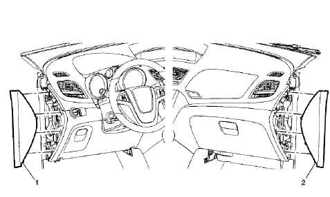 Fig. 25: Instrument Panel Outer Trim Cover