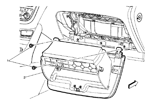 Fig. 29: Instrument Panel Compartment