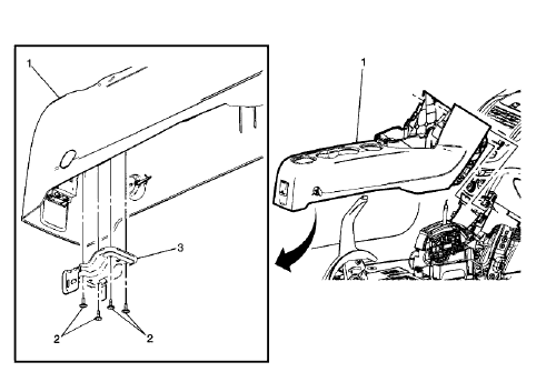 Fig. 135: Front Floor Console Bracket