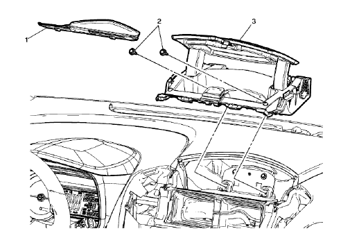Fig. 34: Instrument Panel Upper Center Compartment