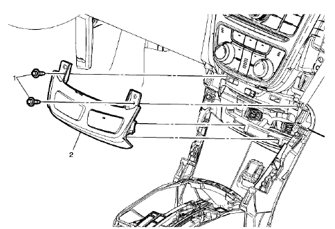 Fig. 3: Instrument Panel Lower Center Trim Plate Applique