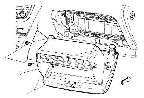 Fig. 38: Instrument Panel Compartment