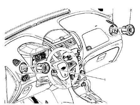 Fig. 54: Instrument Panel Outer Air Outlet