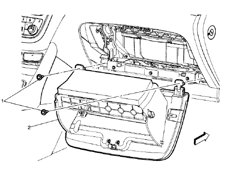Fig. 55: Instrument Panel Compartment