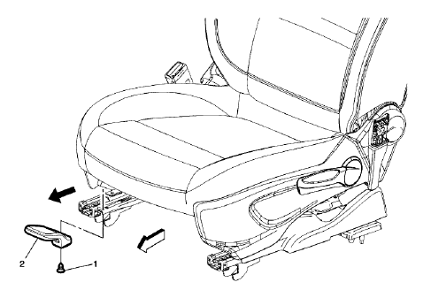 Fig. 5: Driver Or Passenger Seat Adjuster Handle
