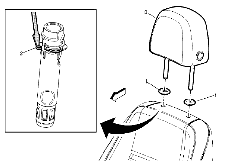 Fig. 10: Driver Or Passenger Seat Head Restraint