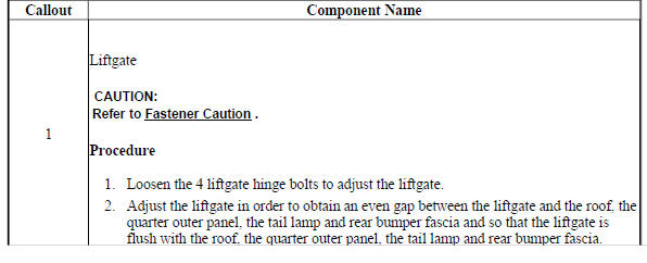 Liftgate Adjustment (Encore)