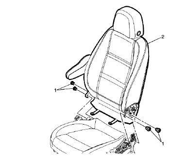 Fig. 22: Driver Or Passenger Seat Back Cushion Frame