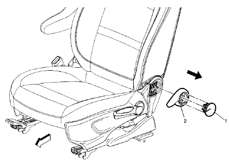 Fig. 23: Front Seat Back Recliner Handle