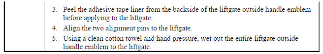 Liftgate Outside Handle Emblem Replacement (Encore)
