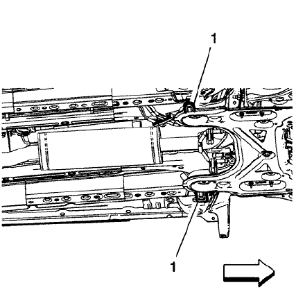 Fig. 22: Front Suspension Frame And Floor Panel