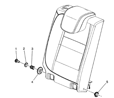 Fig. 29: Rear Seat Back Cushion Pivot Support