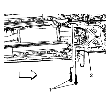 Fig. 23: Frame Rear Fasteners