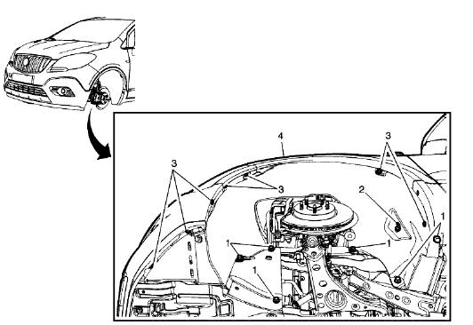 Fig. 29: Front Wheelhouse Liner