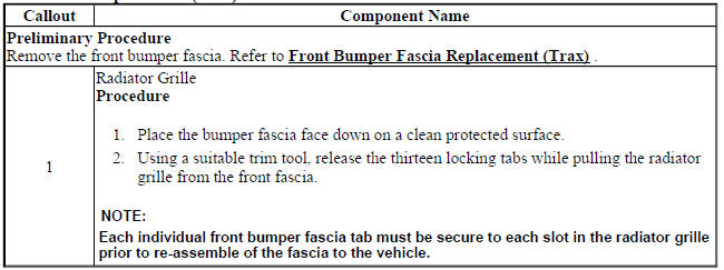 Front Grille Replacement (Encore)