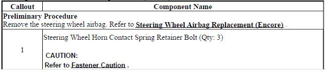 Steering Wheel Horn Contact Replacement (Encore)